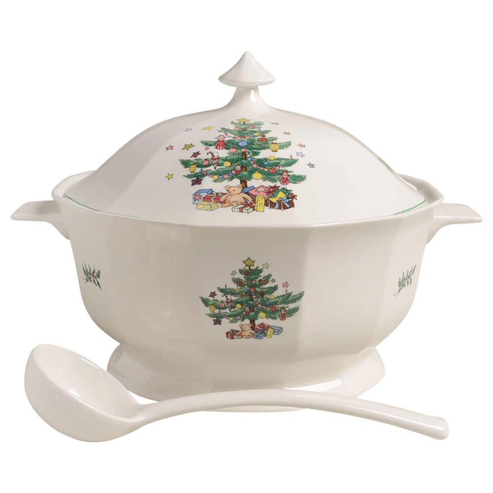 Happy Holidays Tureen & Lid w/Ladle by Nikko-1