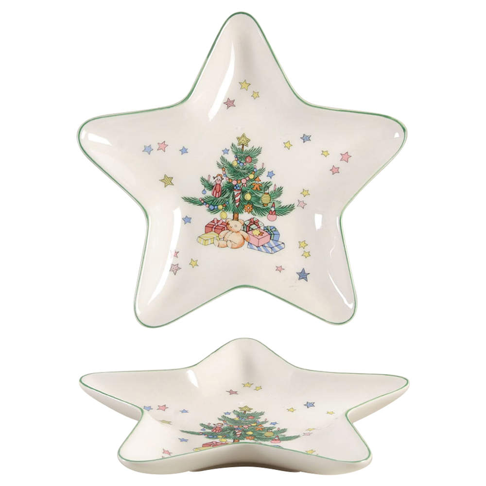 Happy Holidays Star Shaped Dish by Nikko-1