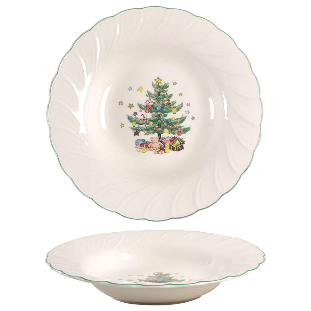 Happy Holidays Large Rim Soup Bowl by Nikko-1