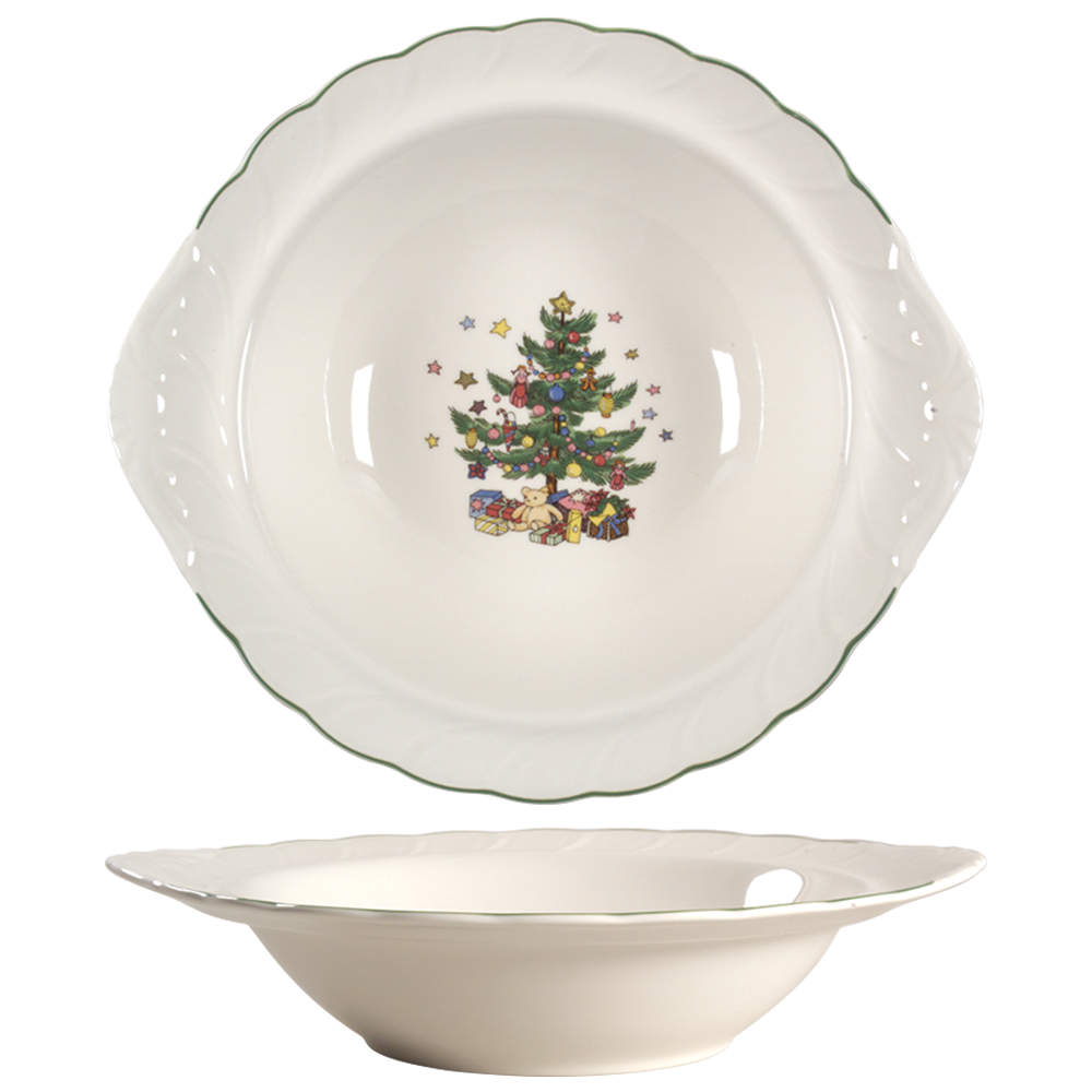 Happy Holidays 11" Round Vegetable Bowl by Nikko-1