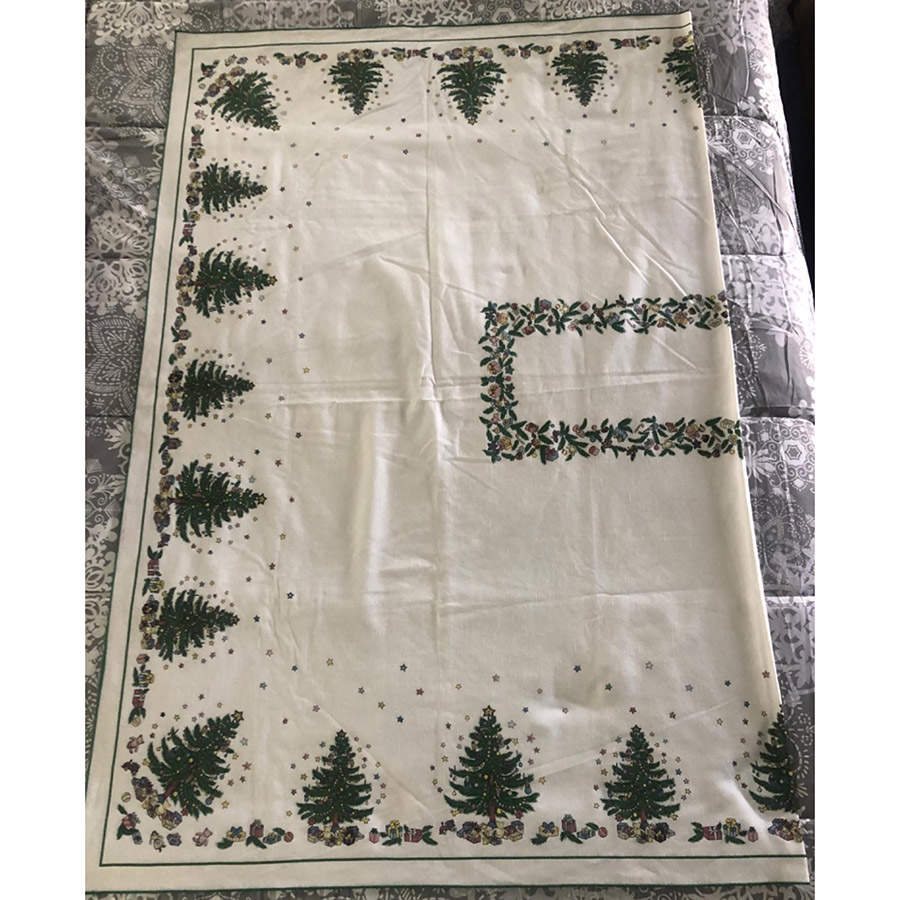 Happy Holidays 82" x 124" Rectangular Tablecloth by Nikko-1