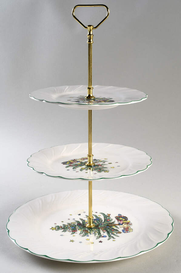 Happy Holidays 3-Tiered Serving Tray (DP, SP, BB) by Nikko-1