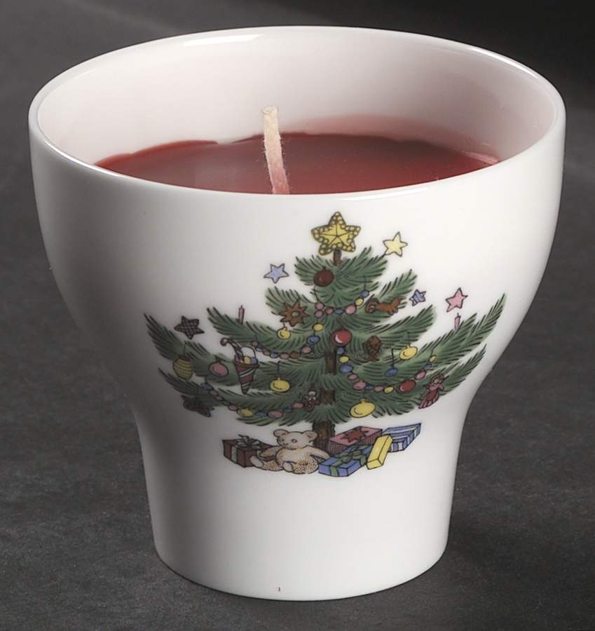 Happy Holidays Bone Candle Lantern with Candle by Nikko-1