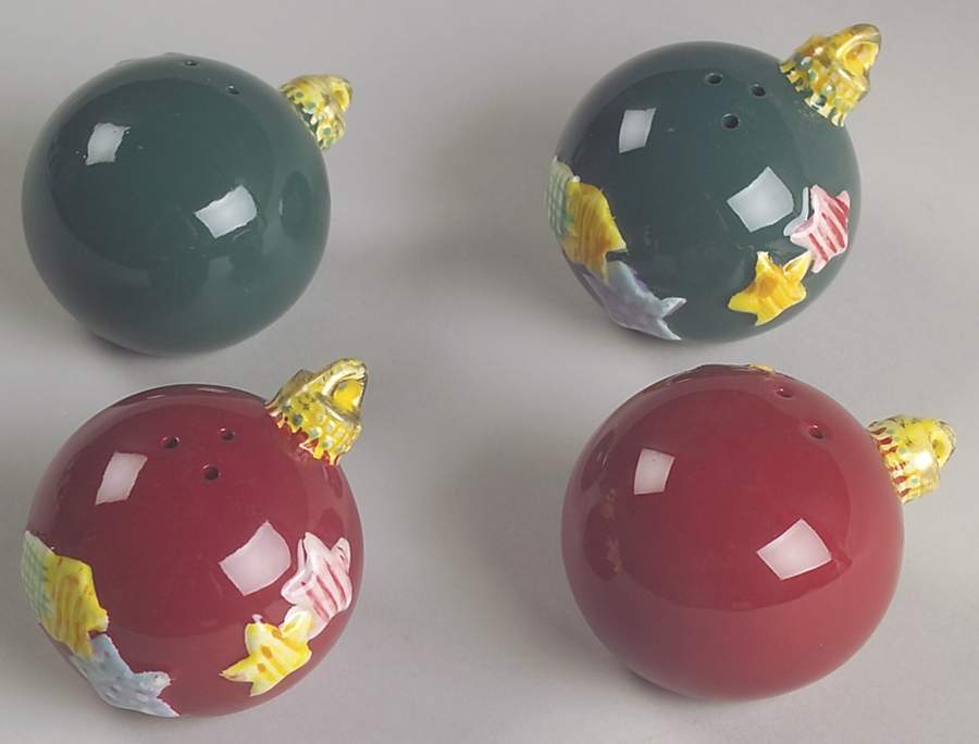 Happy Holidays (Set of 2) Figural Salt and Pepper Set by Nikko-1