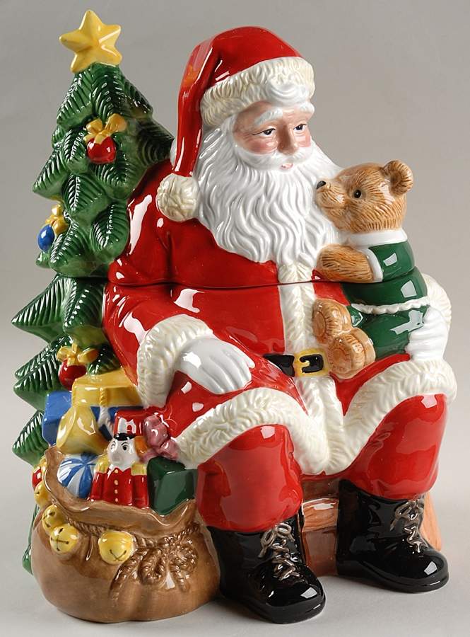 Happy Holidays Figural Cookie Jar & Lid by Nikko-1