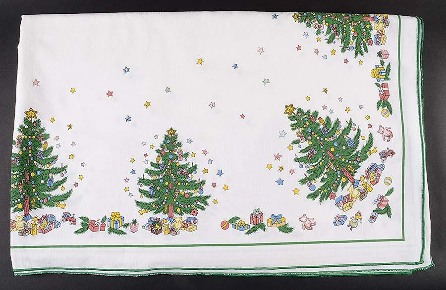 Happy Holidays Rectangular Tablecloth 60" X 104" by Nikko-1