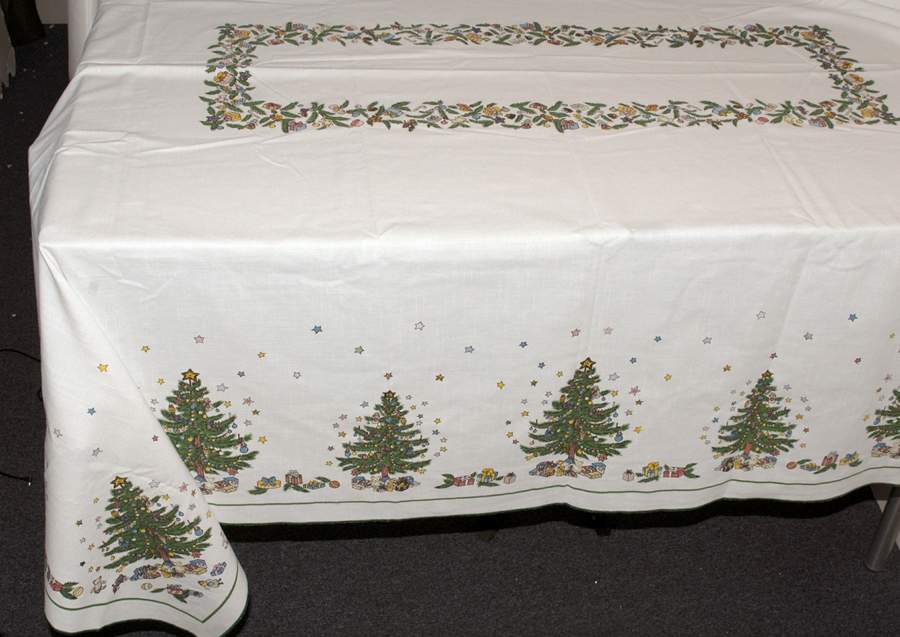 Happy Holidays 60" Square Tablecloth by Nikko-1
