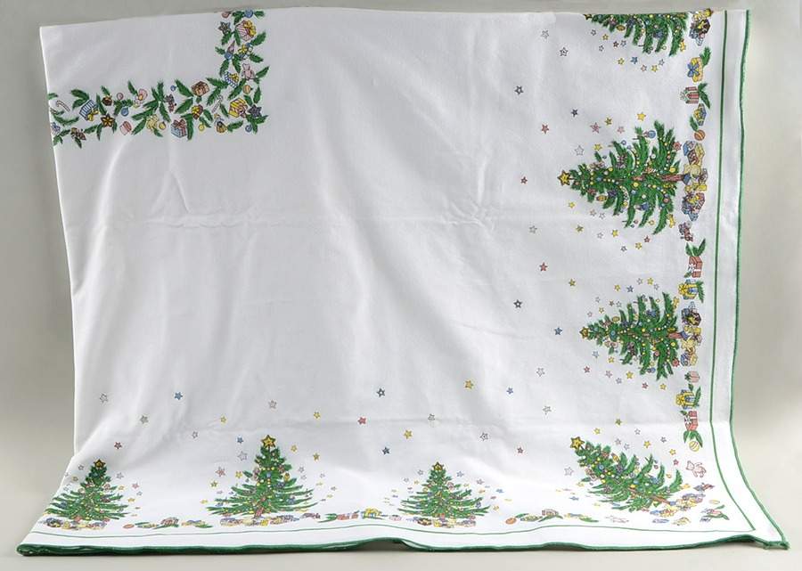 Happy Holidays 63" x 101" Rectangular Tablecloth by Nikko-1