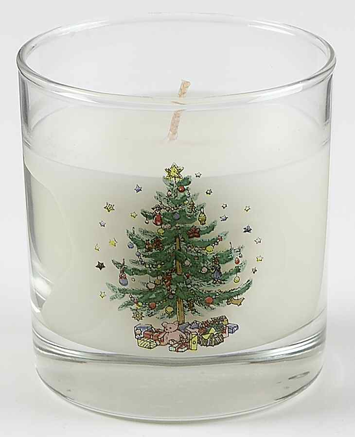 Happy Holidays Glassware Votive with Scented Candle by Nikko-1