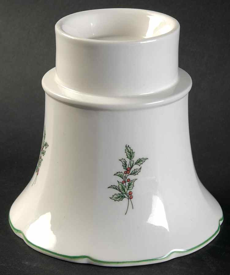 Happy Holidays Hurricane Lamp No Globe by Nikko-1