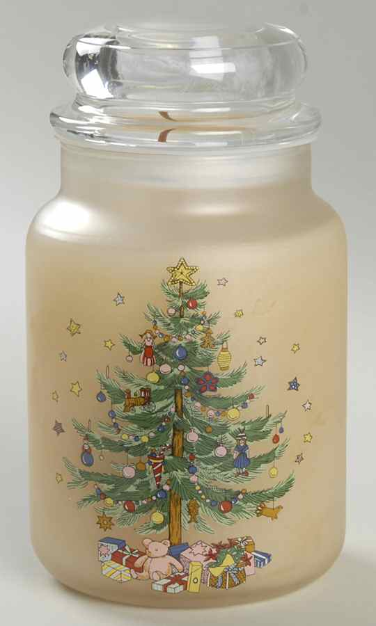 Happy Holidays Glassware Candle Jar & Lid by Nikko-1