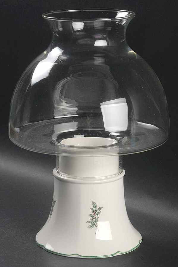 Happy Holidays Hurricane Lamp & Globe by Nikko-1