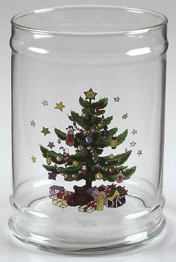 Happy Holidays Glassware Candy Jar No Lid by Nikko-1