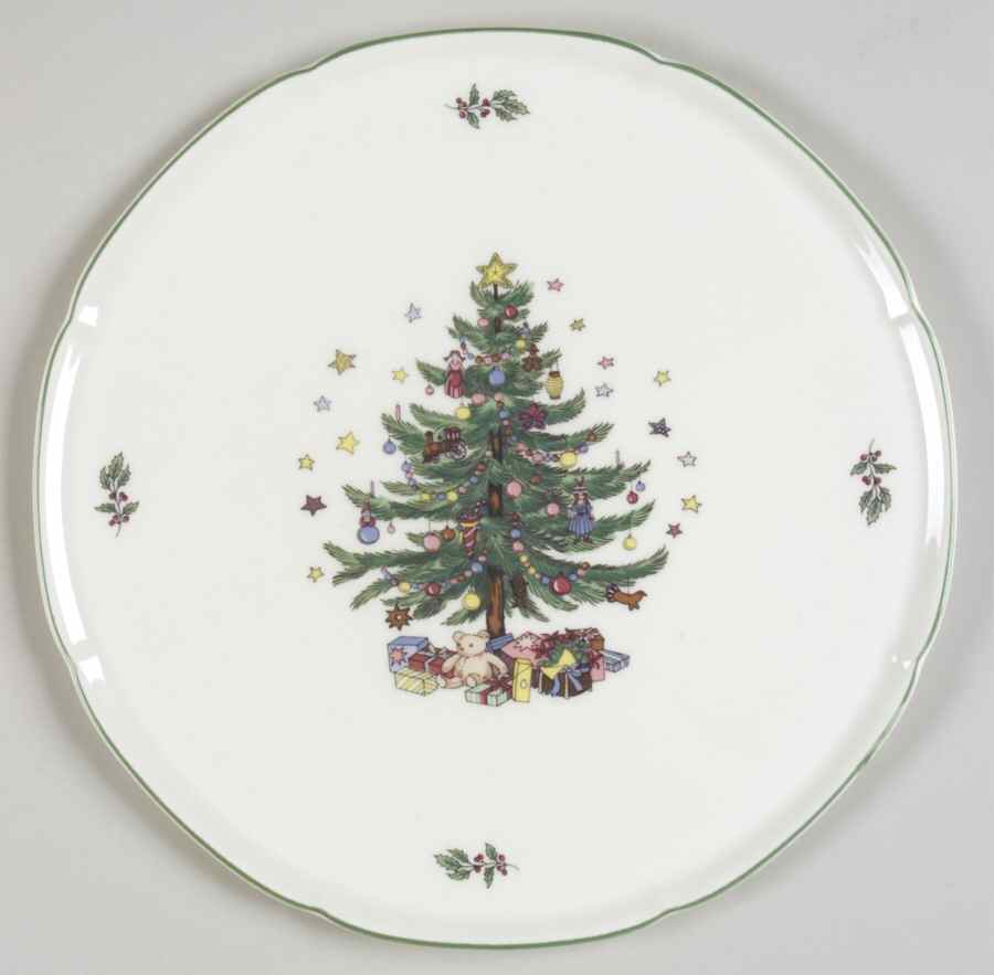Happy Holidays Flat Cake Plate/Cheese Plate by Nikko-1