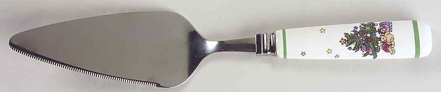 Happy Holidays Cake Server W/Stainless Blade by Nikko-1