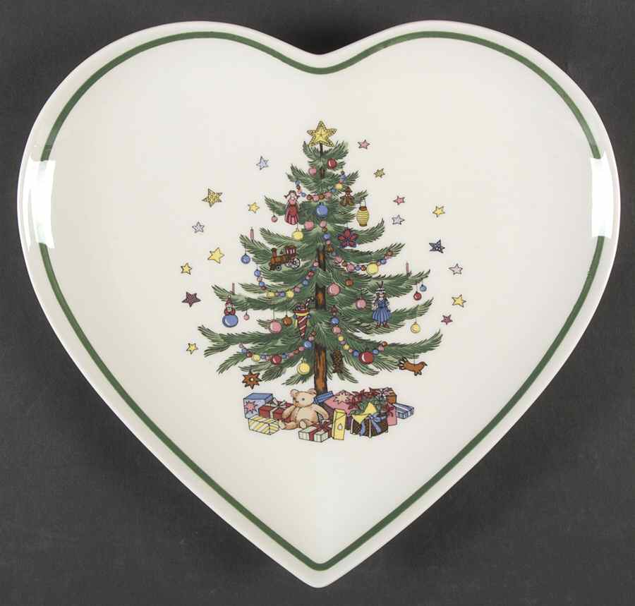 Happy Holidays Large Heart Shaped Dish by Nikko-1