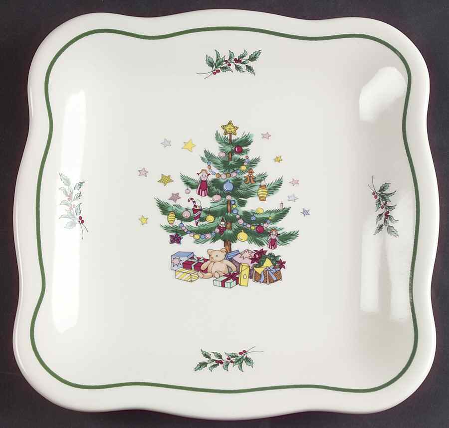 Happy Holidays 8" Square Tray by Nikko-1