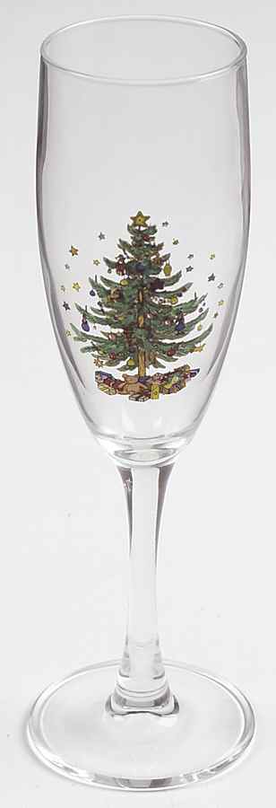 Happy Holidays Glassware Champagne Flute by Nikko-1