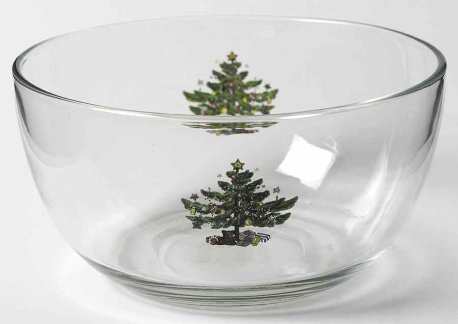 Happy Holidays 10" Glassware Salad Bowl by Nikko-1