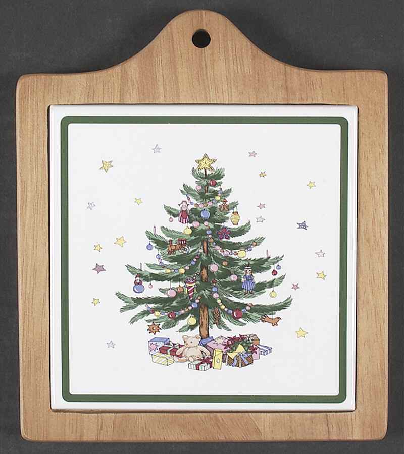 Happy Holidays Wood Frame Trivet by Nikko-1