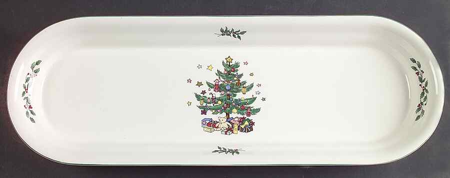 Happy Holidays 18" Oval Tray by Nikko-1