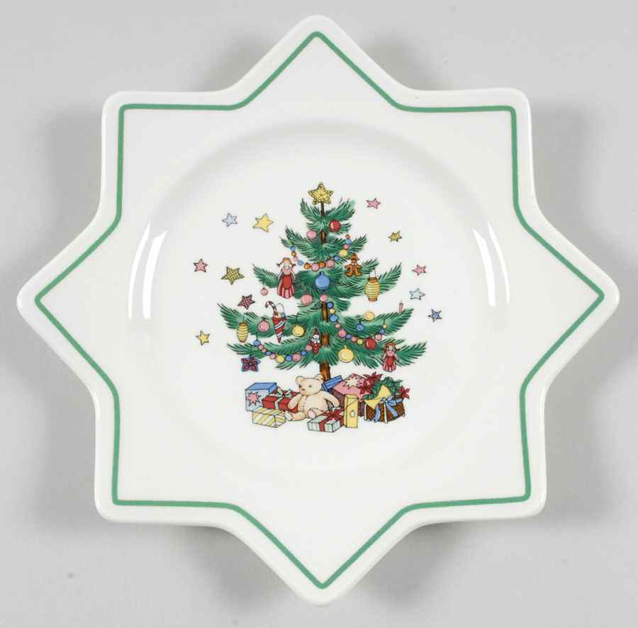 Happy Holidays Medium Star Shaped Dish by Nikko-1