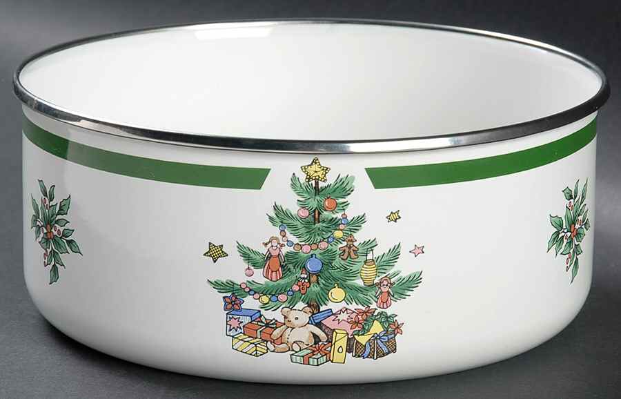 Happy Holidays 7 1/4" Metal Bowl by Nikko-1