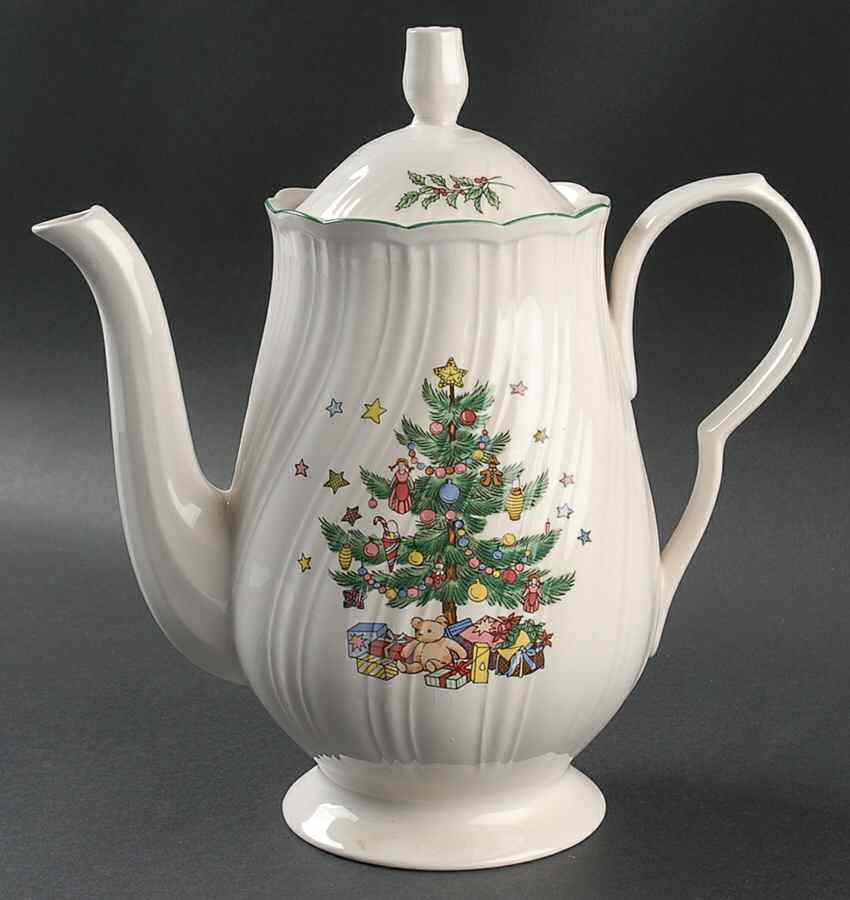 Happy Holidays Coffee Pot & Lid by Nikko-1