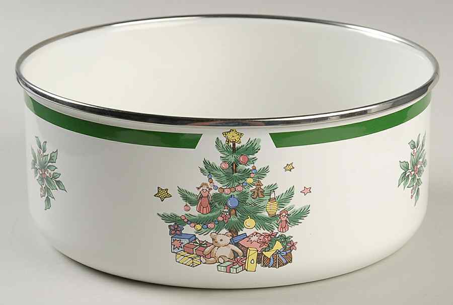 Happy Holidays 6 5/8" Metal Bowl by Nikko-1