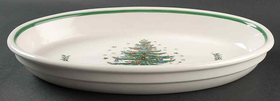 Happy Holidays 15" Oval Baker by Nikko-1