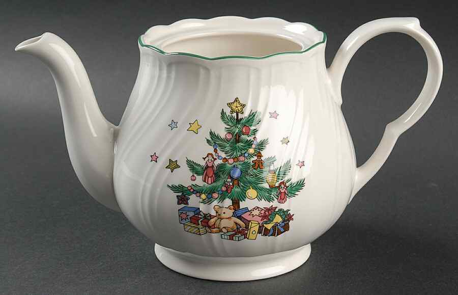 Happy Holidays Teapot No Lid by Nikko-1