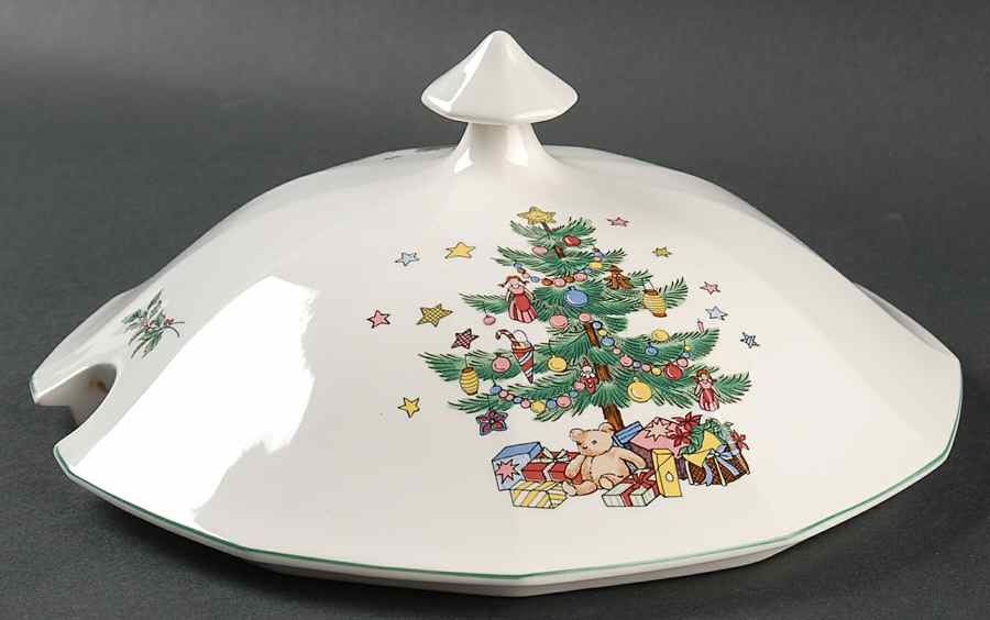 Happy Holidays Lid for Tureen by Nikko-1