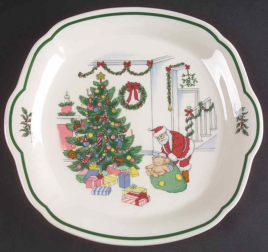 Happy Holidays Cake Plate/Serving Tray by Nikko-1