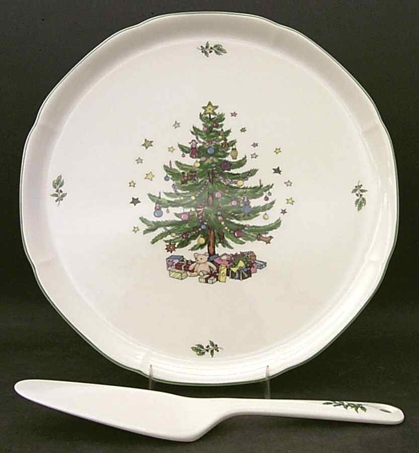 Happy Holidays Cake Plate and Server (Boxed Set) by Nikko-1