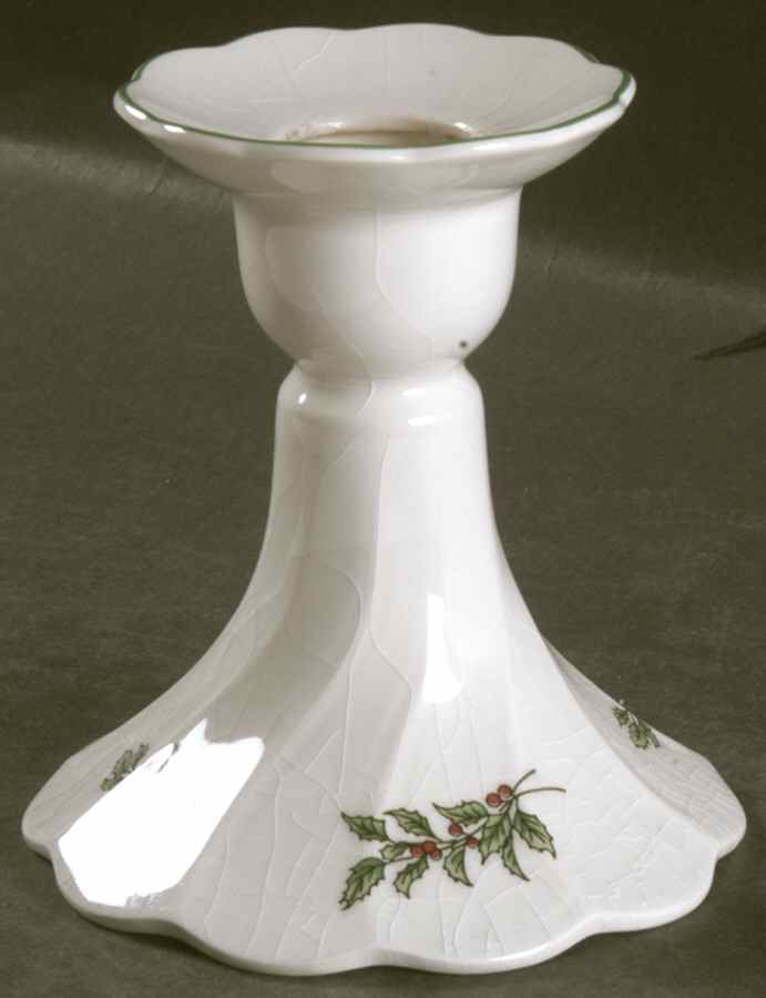 Happy Holidays Small Candlestick by Nikko-1