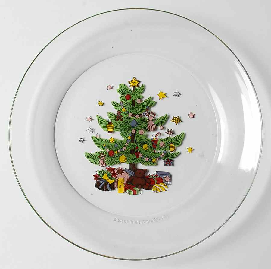 Happy Holidays Glassware Cheese Stand W/Dome Stand Only by Nikko-1