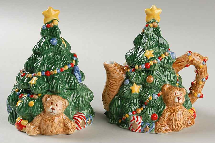 Happy Holidays Figural Creamer & Sugar Set by Nikko-1