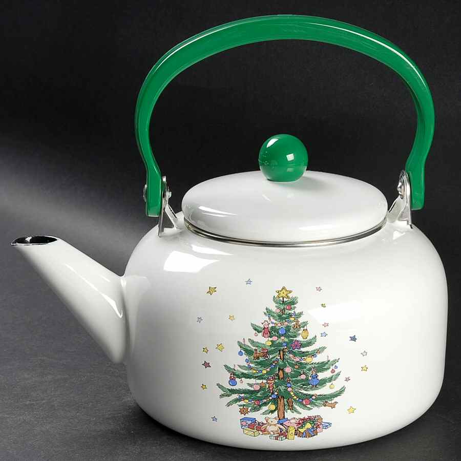 Happy Holidays Metal Kettle & Lid by Nikko-1