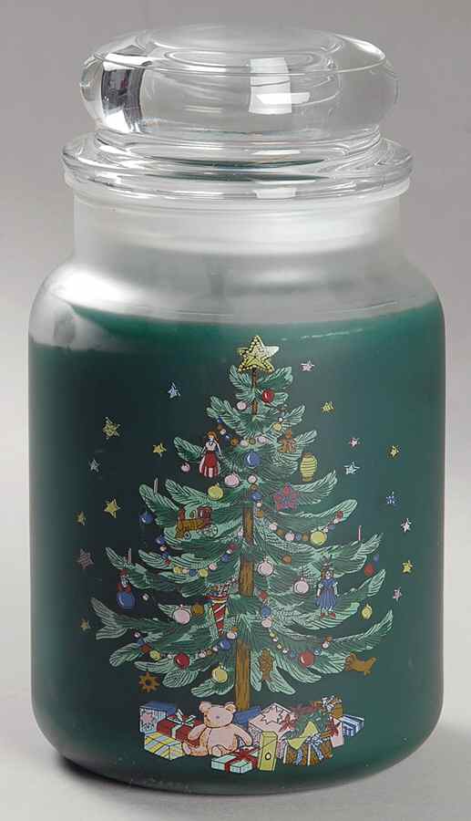 Happy Holidays Glassware Candle Jar & Lid by Nikko-1