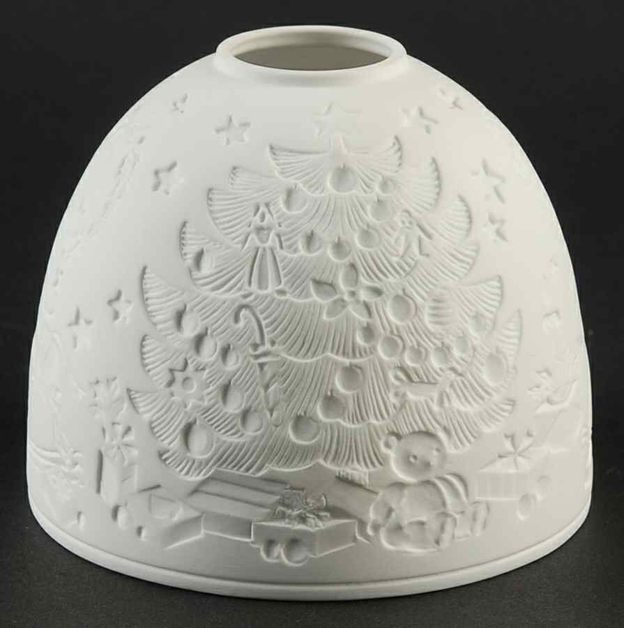 Happy Holidays Lithophane Candle Votive Globe by Nikko-1