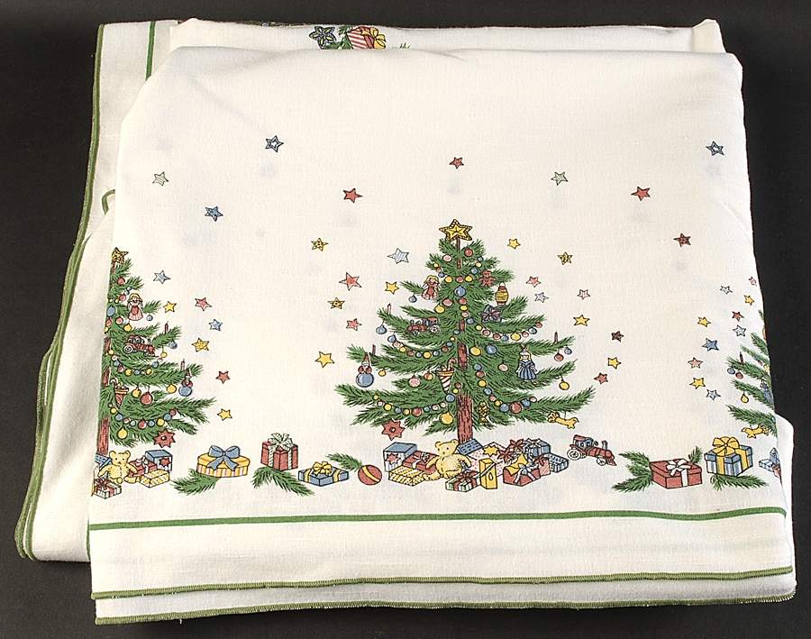 Happy Holidays 62" X 112" Rectangular Tablecloth by Nikko-1