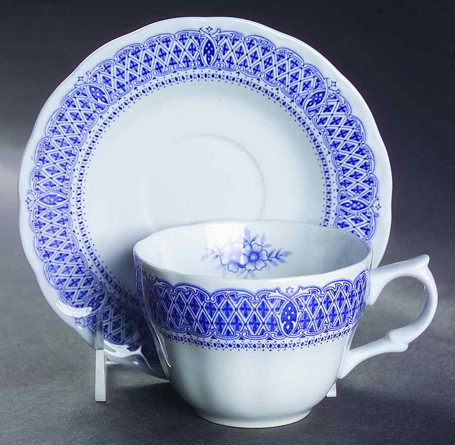 Heavenly Blue Flat Cup & Saucer Set by Nikko-1