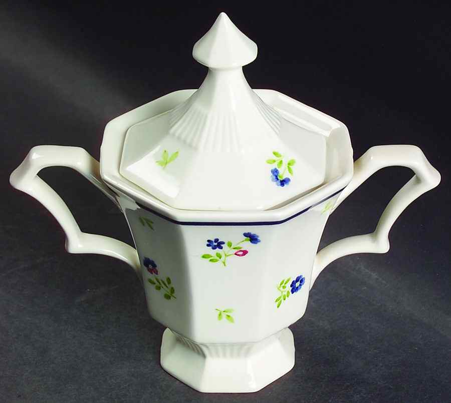 Homespun Sugar Bowl & Lid by Nikko-1