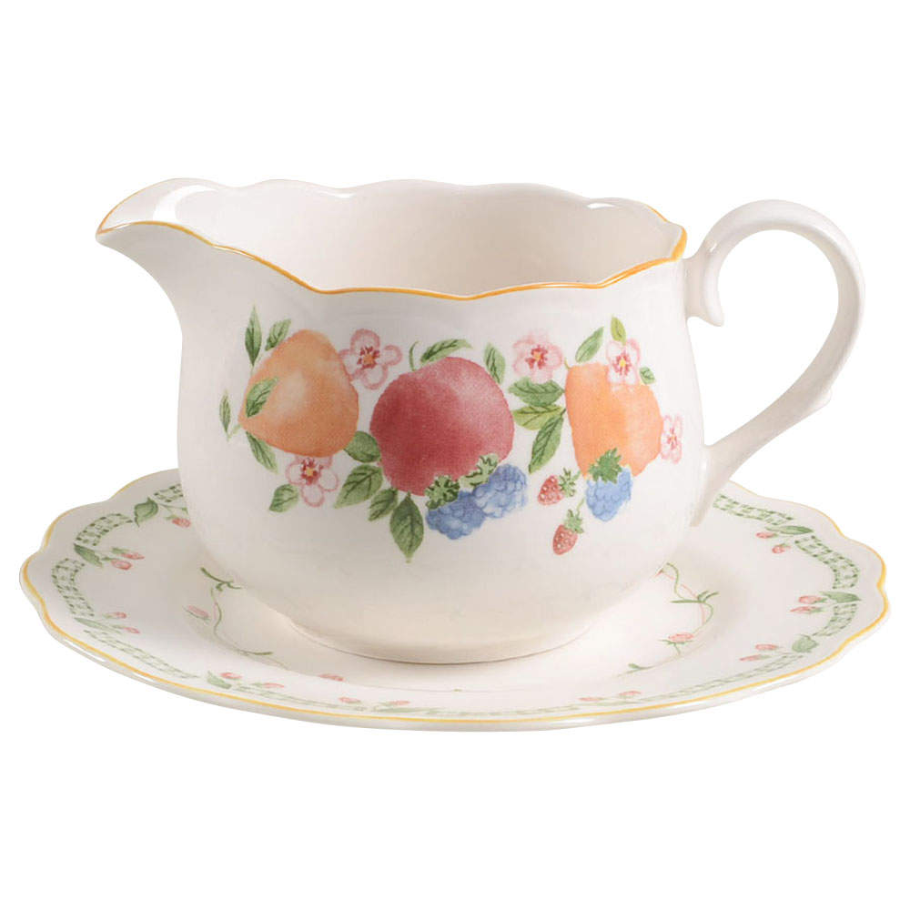 In Season Round Gravy Boat & Bread and Butter Stand by Nikko-1