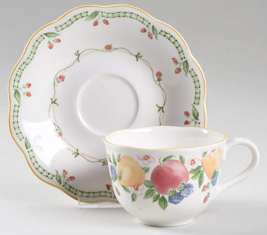 In Season Flat Cup & Saucer Set by Nikko-1