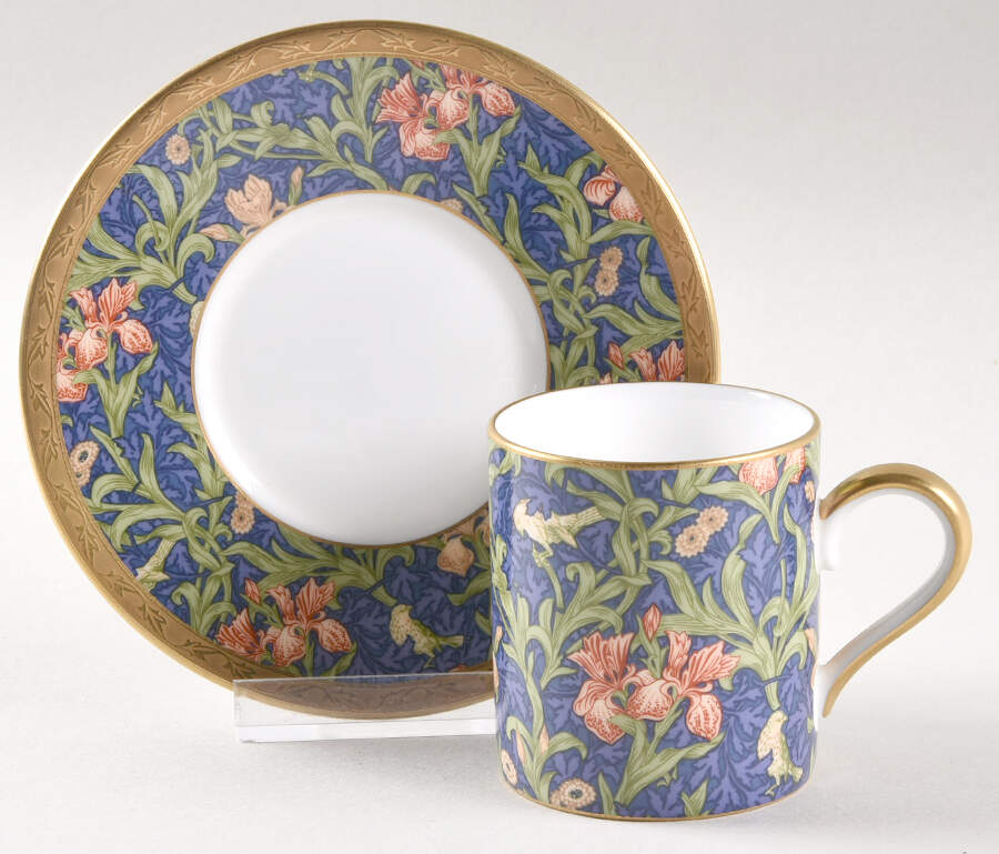 Iris Flat Demitasse Cup & Saucer Set by Nikko-1