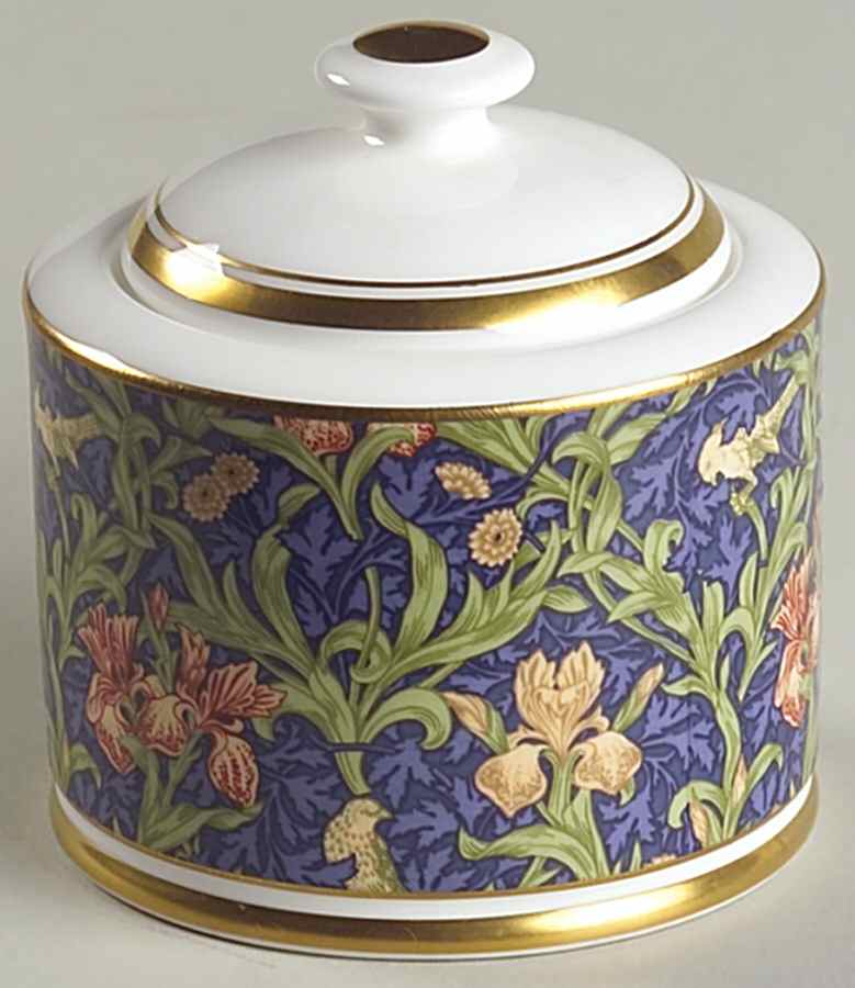 Iris Sugar Bowl & Lid by Nikko-1