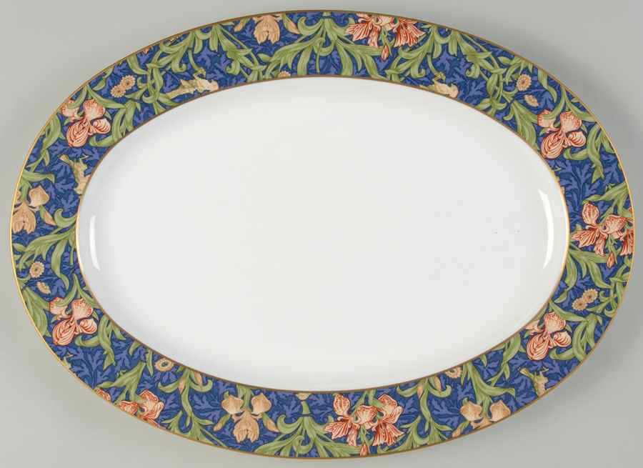Iris 14" Oval Serving Platter by Nikko-1