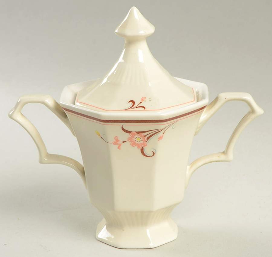 Ivory Sugar Bowl & Lid by Nikko-1