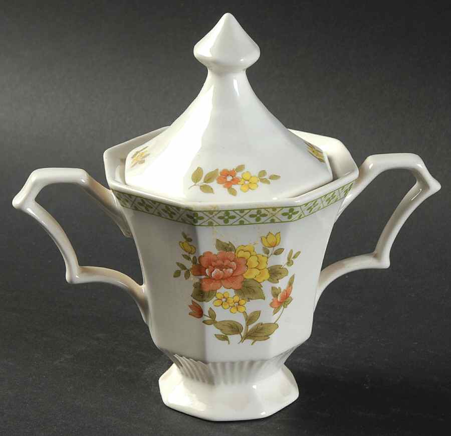 Jasmine Sugar Bowl & Lid by Nikko-1